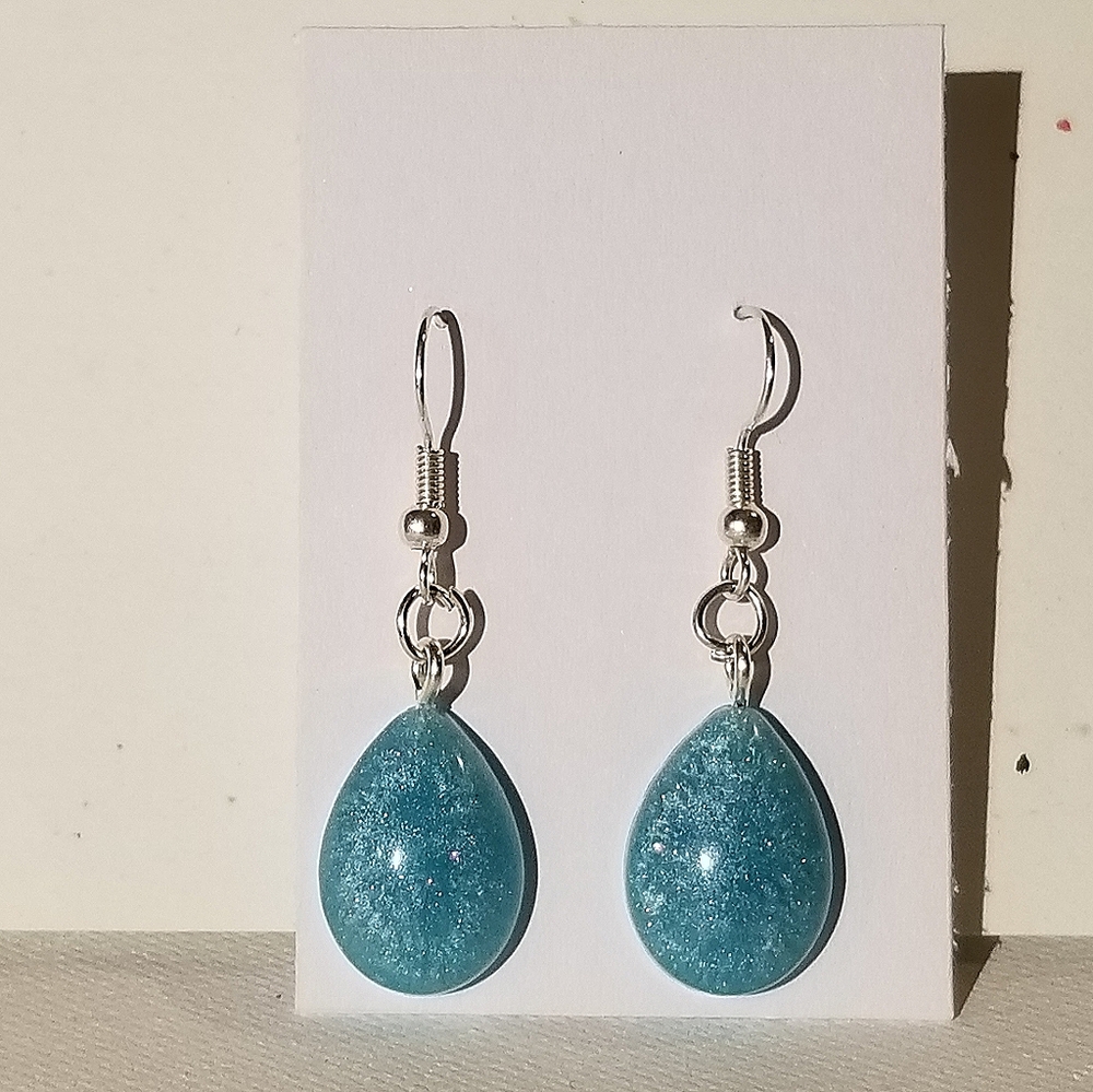 Sparkly Blue Earrings